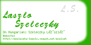 laszlo szeleczky business card